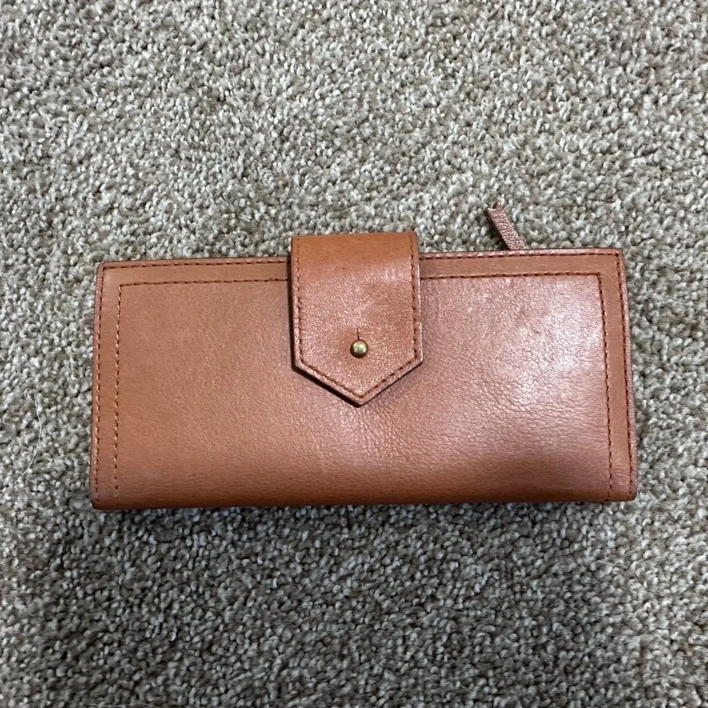 Madewell Tan Leather Wallet - Picture 1 of 4